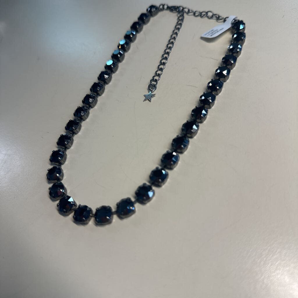 Black Smokey Stone Choker Necklace
