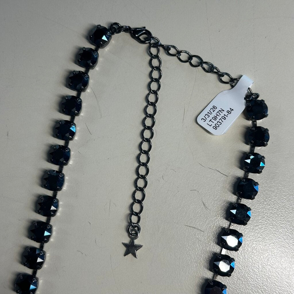 Black Smokey Stone Choker Necklace