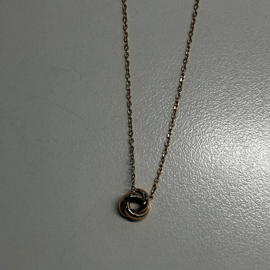 Gold Dainty Knot Pendant Necklace