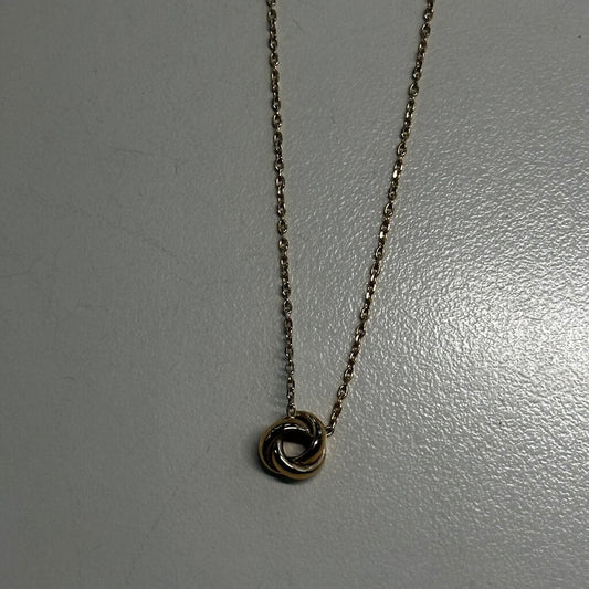 Gold Dainty Knot Pendant Necklace
