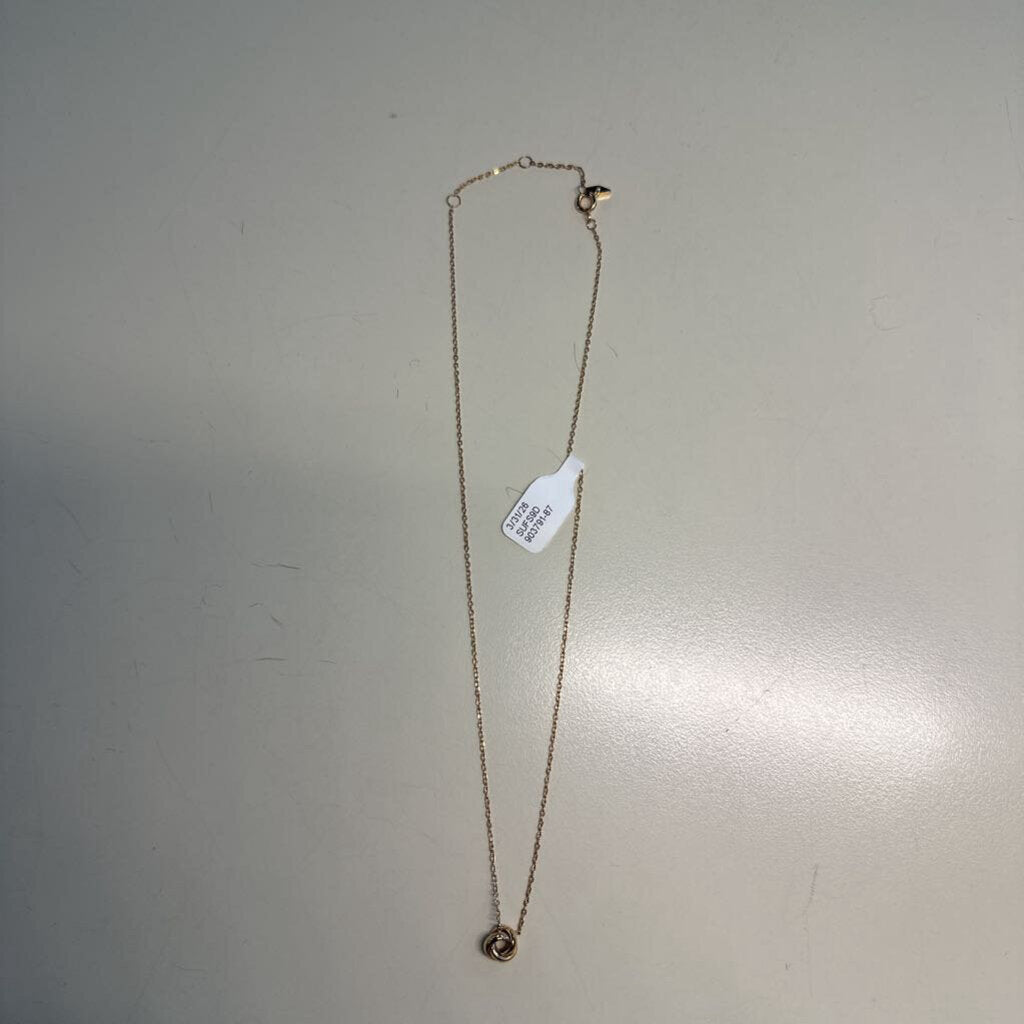 Gold Dainty Knot Pendant Necklace