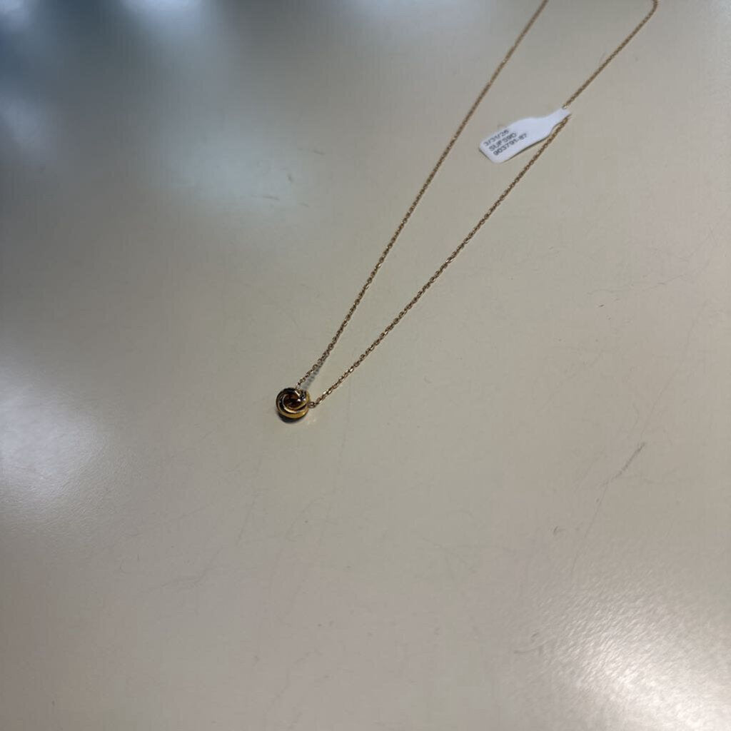 Gold Dainty Knot Pendant Necklace