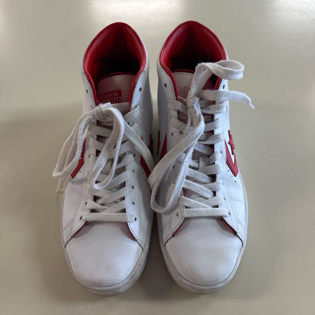 Converse All Star White/ Red Leather 76 Mid Sneakers 8