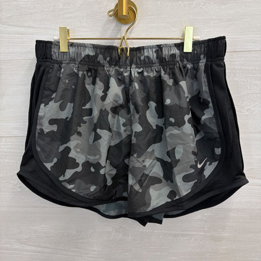Nike Black/ Grey Camo Print Athletic Shorts Large