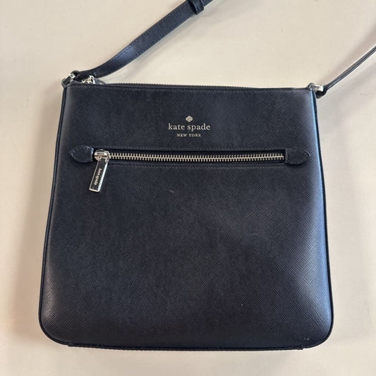Kate Spade Black Saffiano Leather Sadie Crossbody Purse