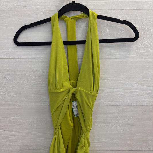 Oh Polly Green Cutout Front Ruched Mini Dress 4