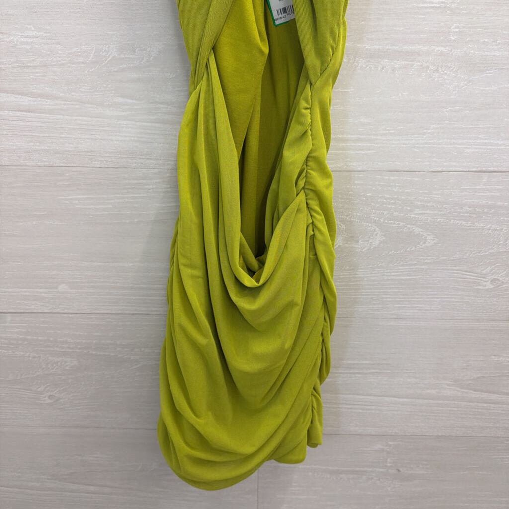 Oh Polly Green Cutout Front Ruched Mini Dress 4
