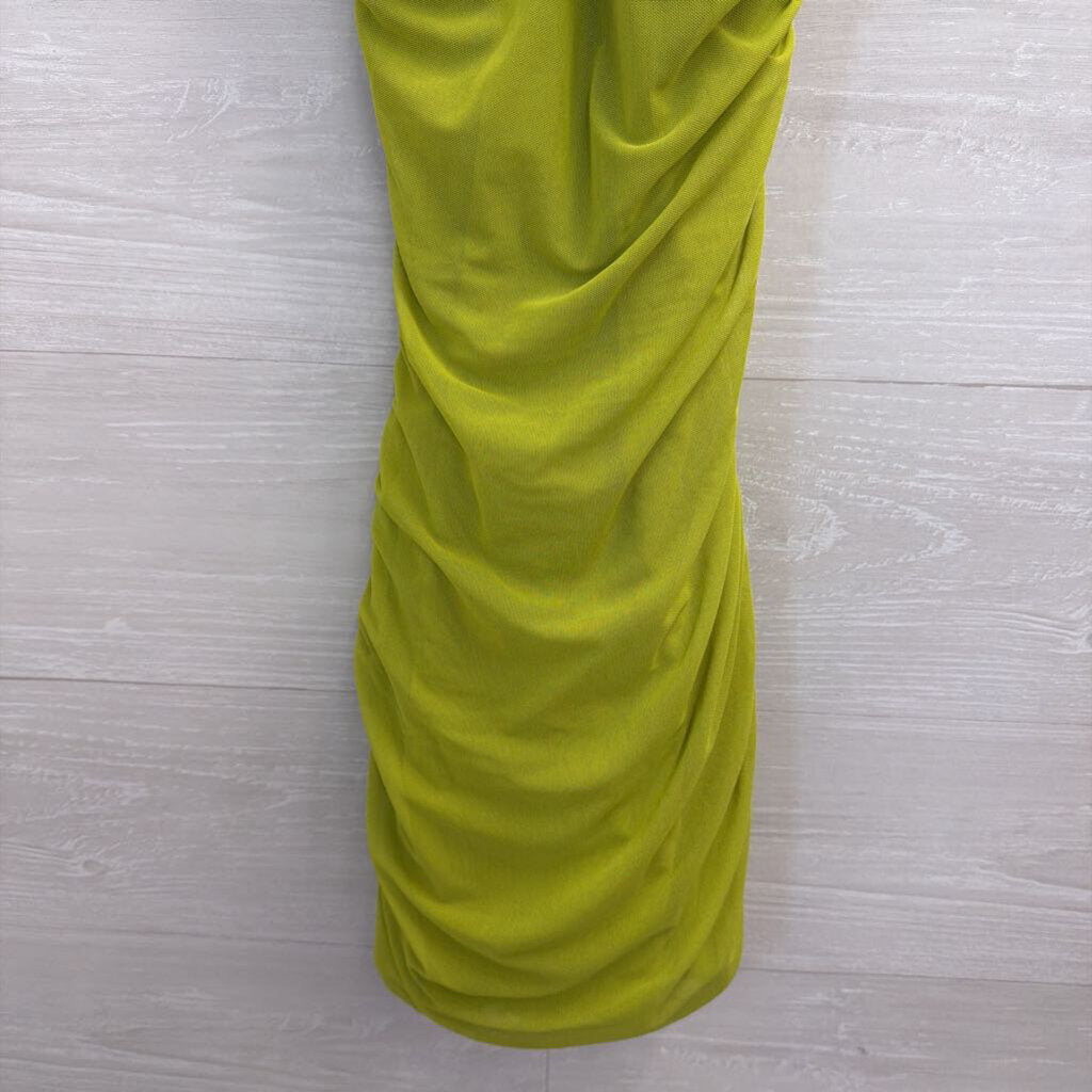 Oh Polly Green Cutout Front Ruched Mini Dress 4