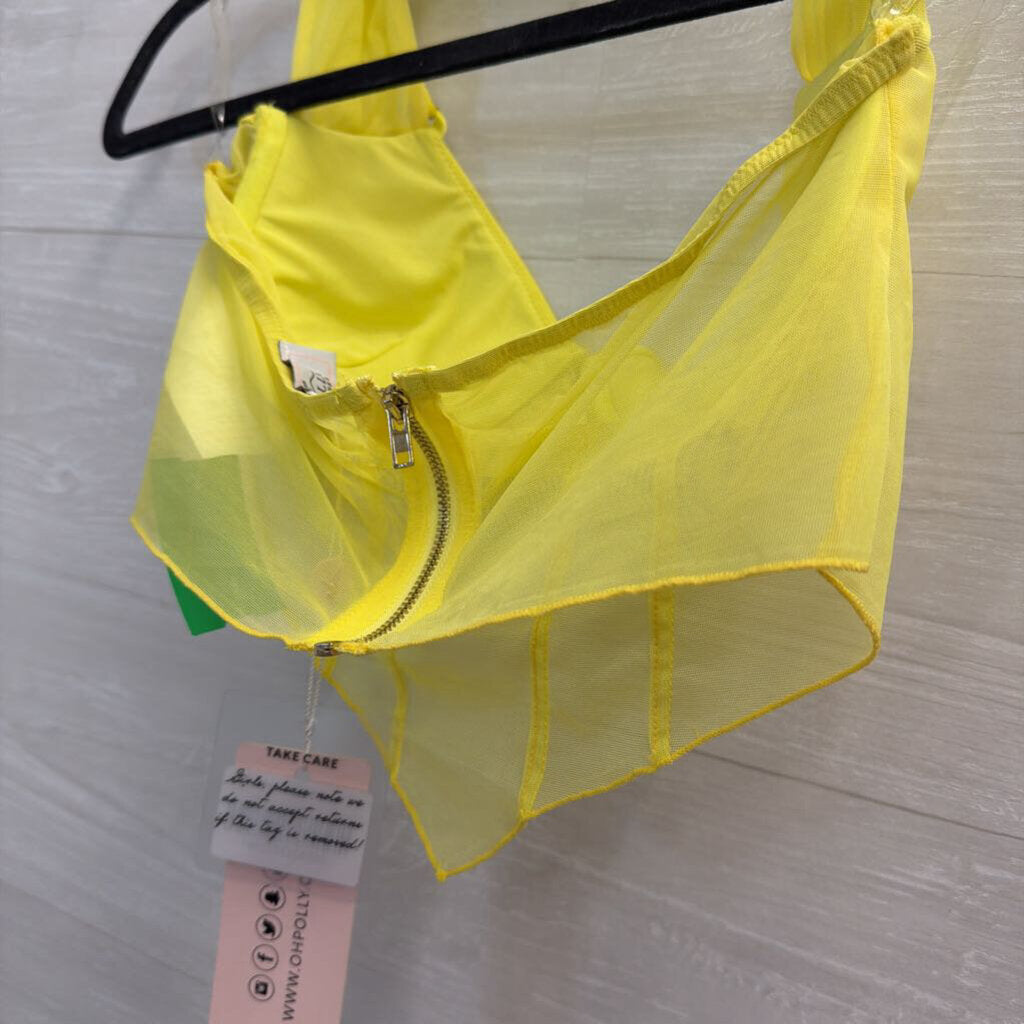 Oh Polly neon Green Cropped Corset Top 4