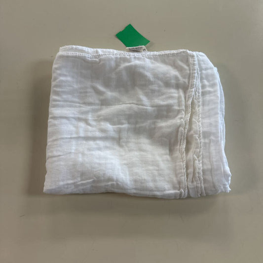 Cotton Flower White 100% Cotton Scarf