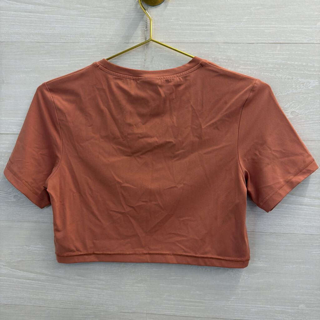 GymShark Pink Cropped Short Sleeve Top Medium