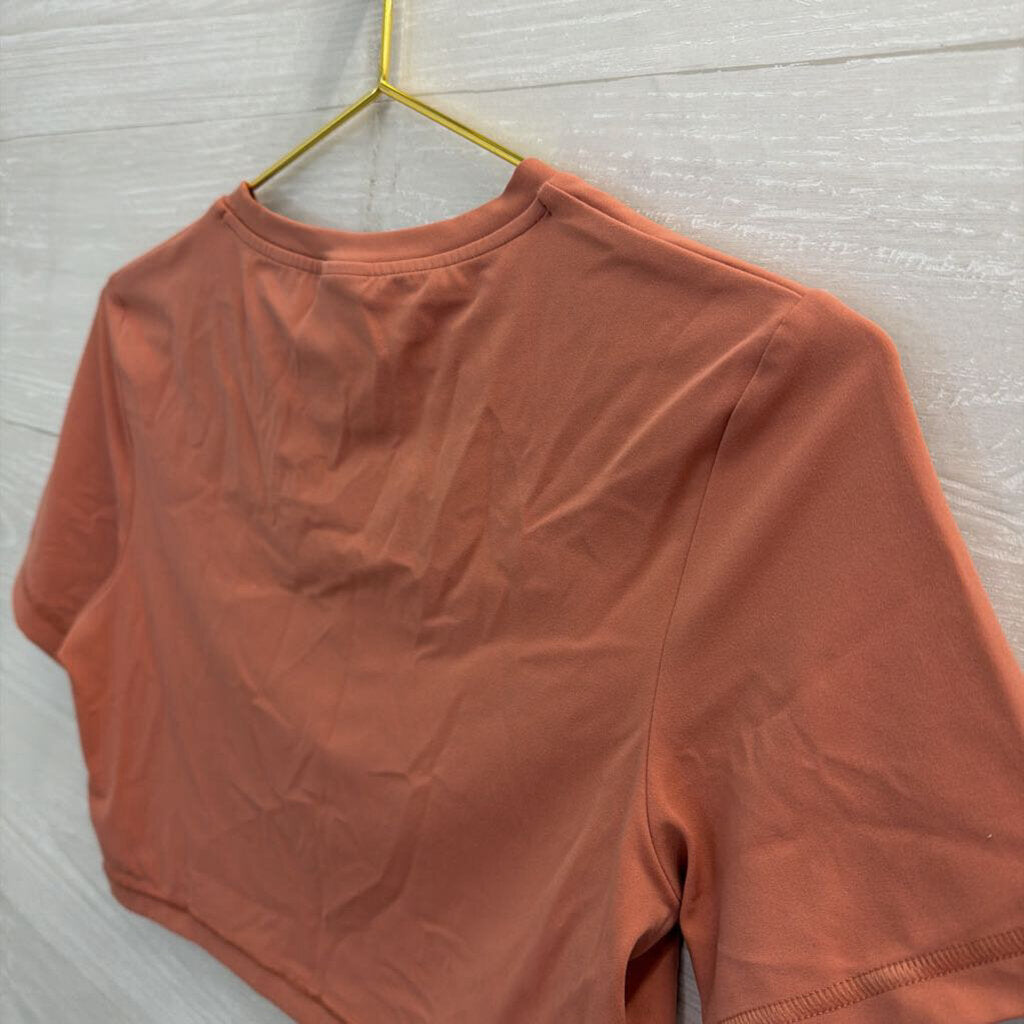 GymShark Pink Cropped Short Sleeve Top Medium