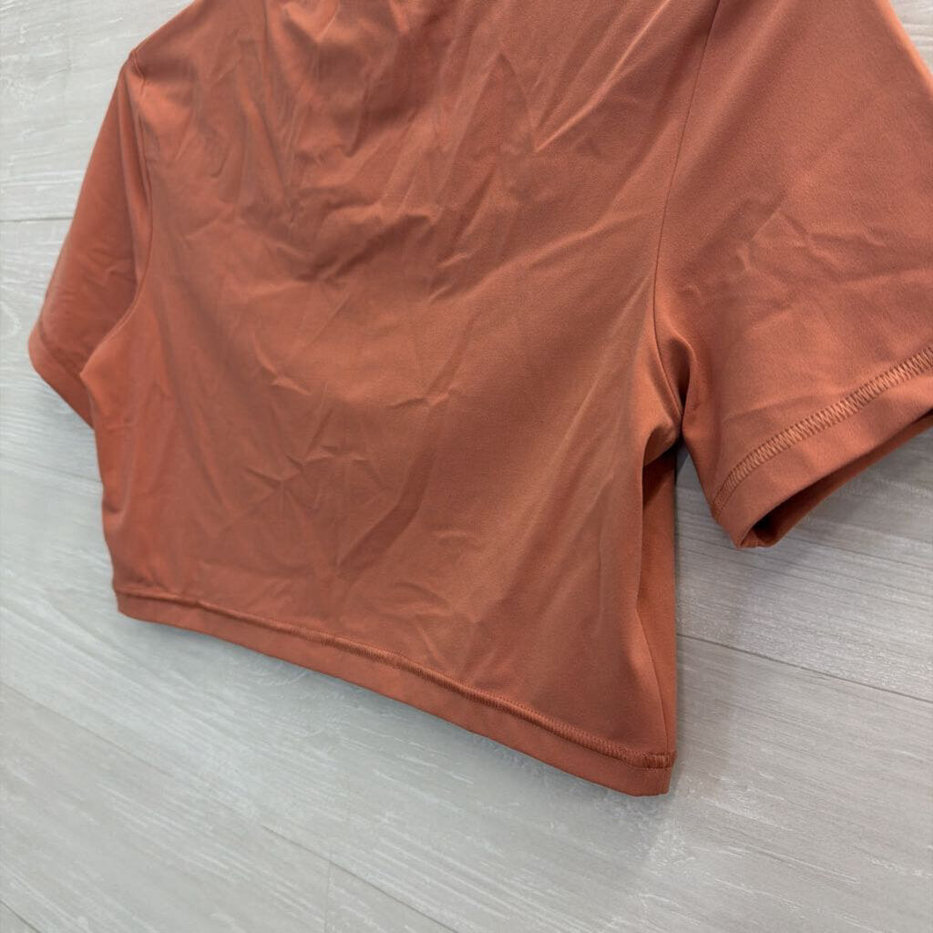 GymShark Pink Cropped Short Sleeve Top Medium