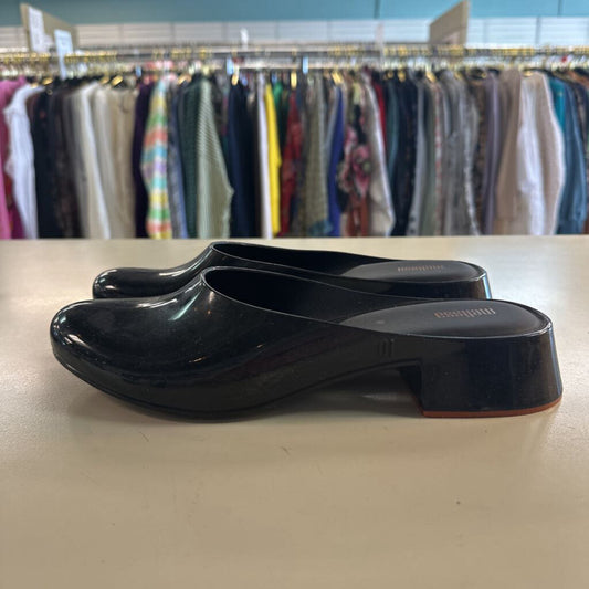Melissa Black Slip On Jelly Zen Mules 9