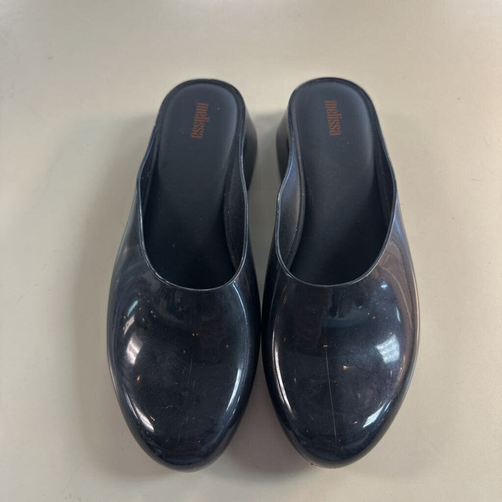 Melissa Black Slip On Jelly Zen Mules 9