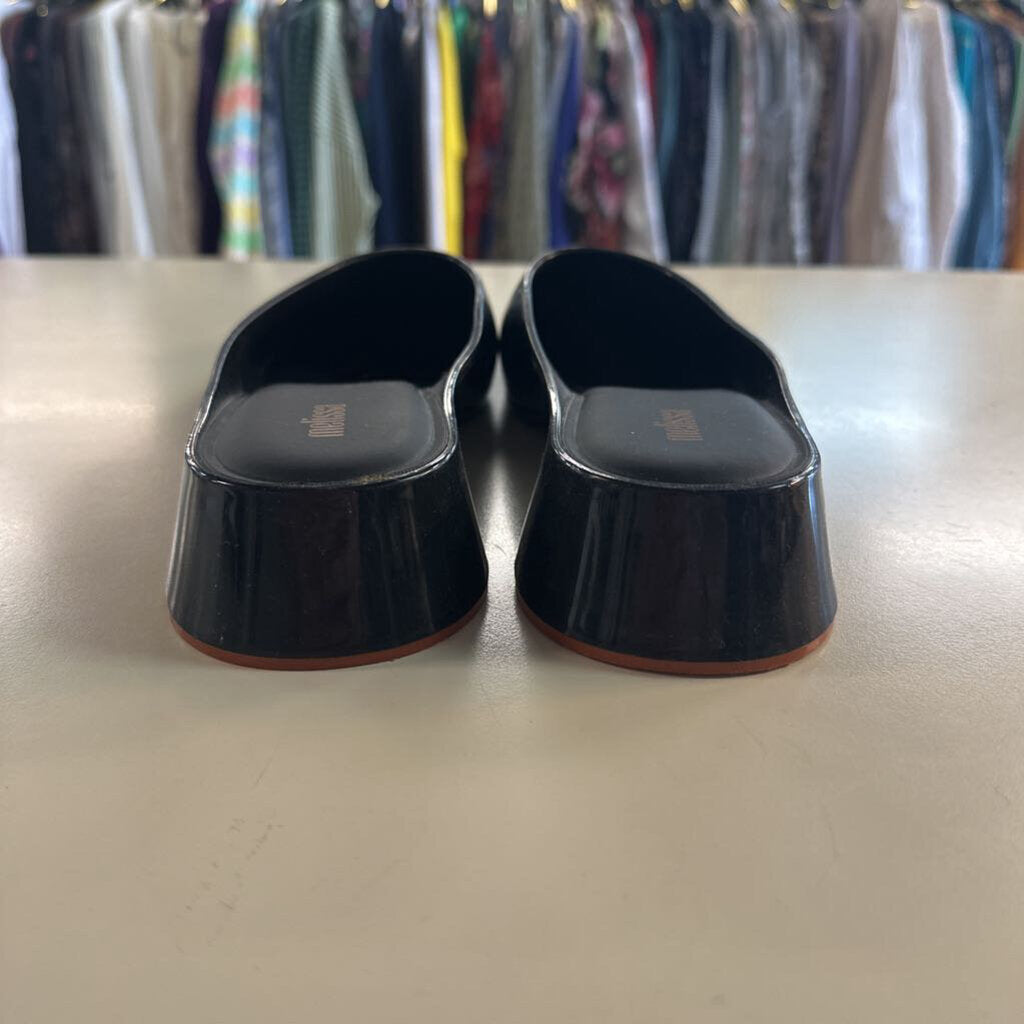 Melissa Black Slip On Jelly Zen Mules 9