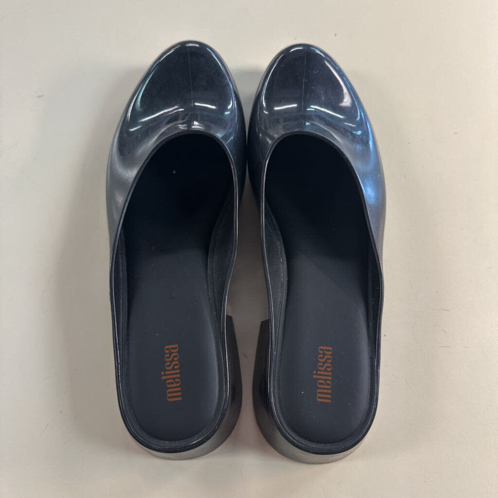 Melissa Black Slip On Jelly Zen Mules 9