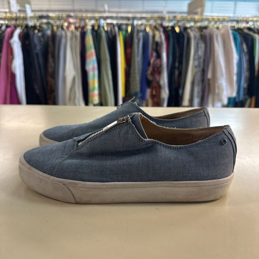 Lafayette 148 Denim Slip On Bade Sneakers 8.5