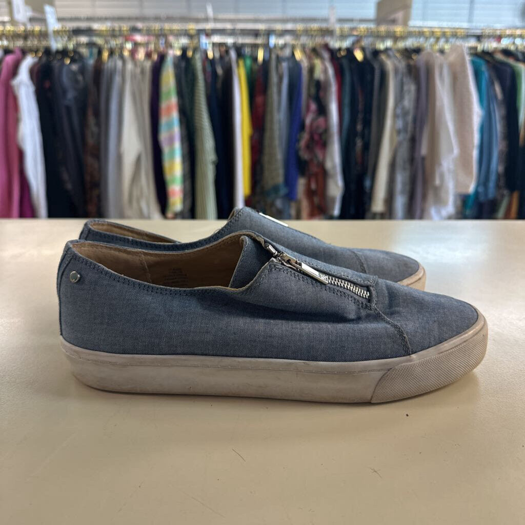 Lafayette 148 Denim Slip On Bade Sneakers 8.5