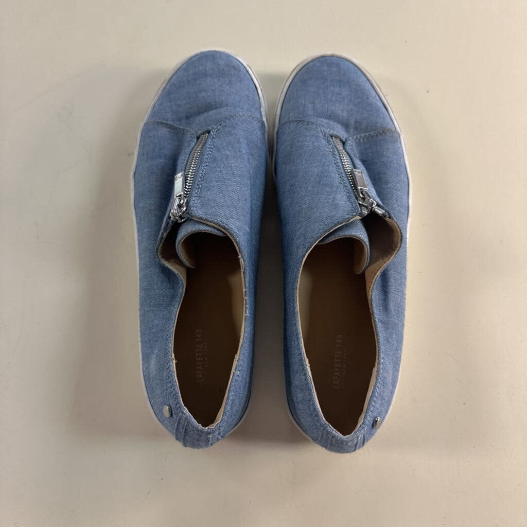 Lafayette 148 Denim Slip On Bade Sneakers 8.5