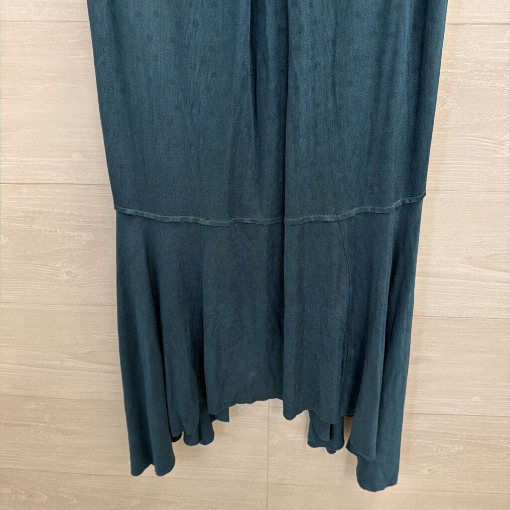 Free People Jade Green Dotted Lace Make It Count Swing Dress Large