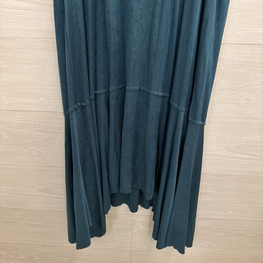 Free People Jade Green Dotted Lace Make It Count Swing Dress Large