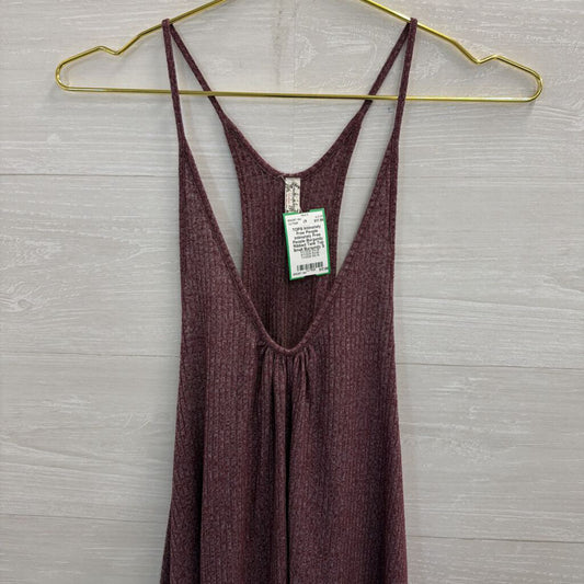 Intimately Free People Burgundy Ribbed Tank Top Small