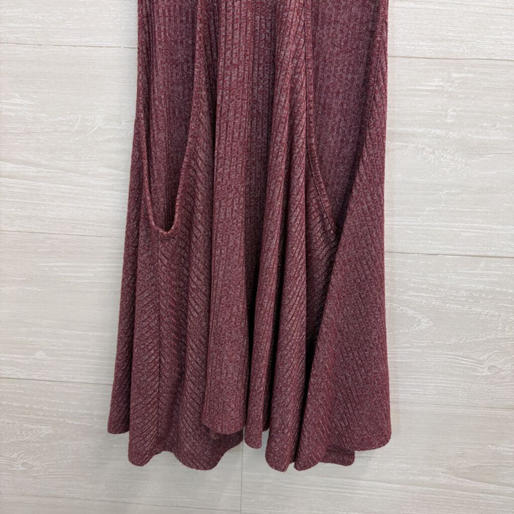Intimately Free People Burgundy Ribbed Tank Top Small