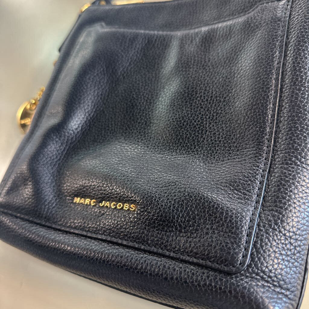 Marc Jacobs Black Pebbled Leather Crossbody Purse