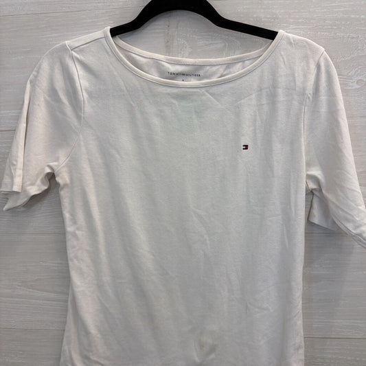 Tommy Hilfiger White Short Sleeve Top Medium