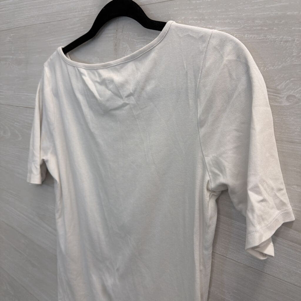 Tommy Hilfiger White Short Sleeve Top Medium