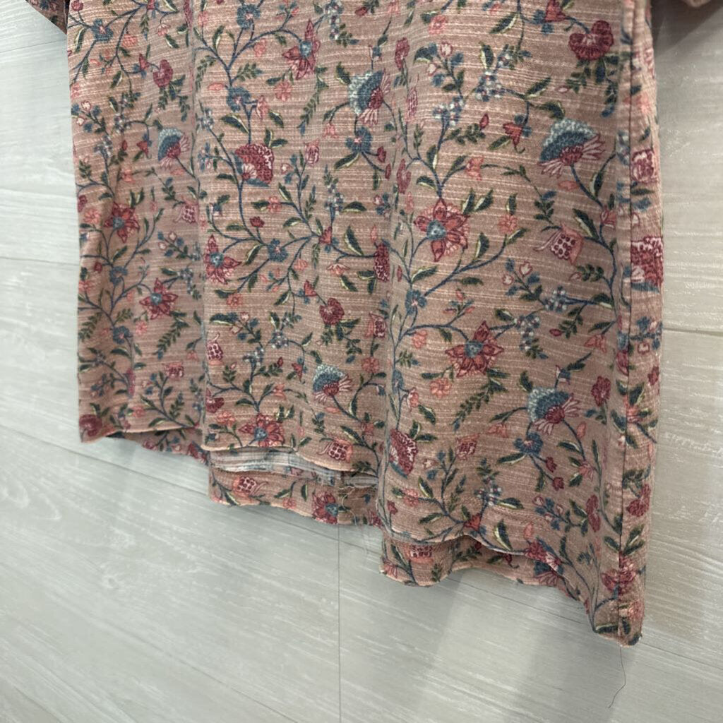 Wonderly Pink/ Multi Print Short Sleeve Top Small