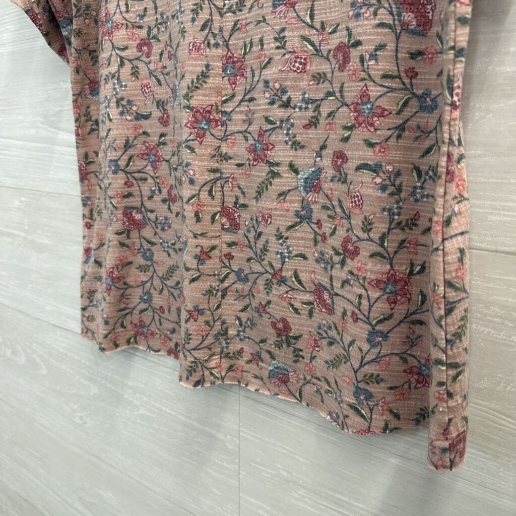 Wonderly Pink/ Multi Print Short Sleeve Top Small