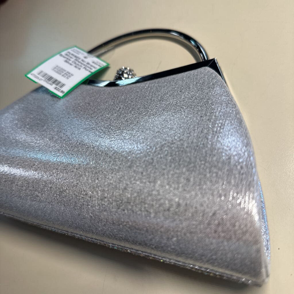 Silver Rhinestone Sparkle Clutch Purse