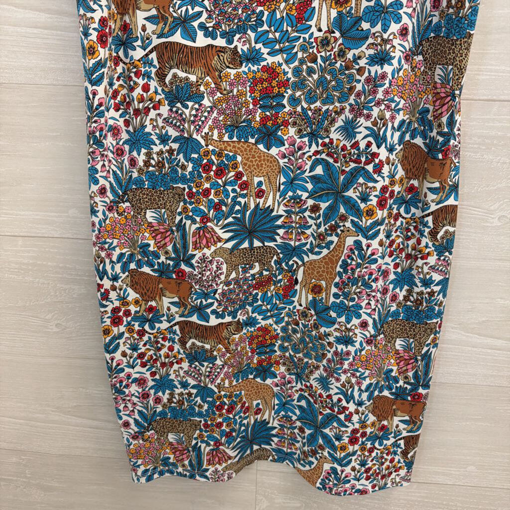 Talbots White/ Multi Print Sleeveless Shift Dress Large Petite