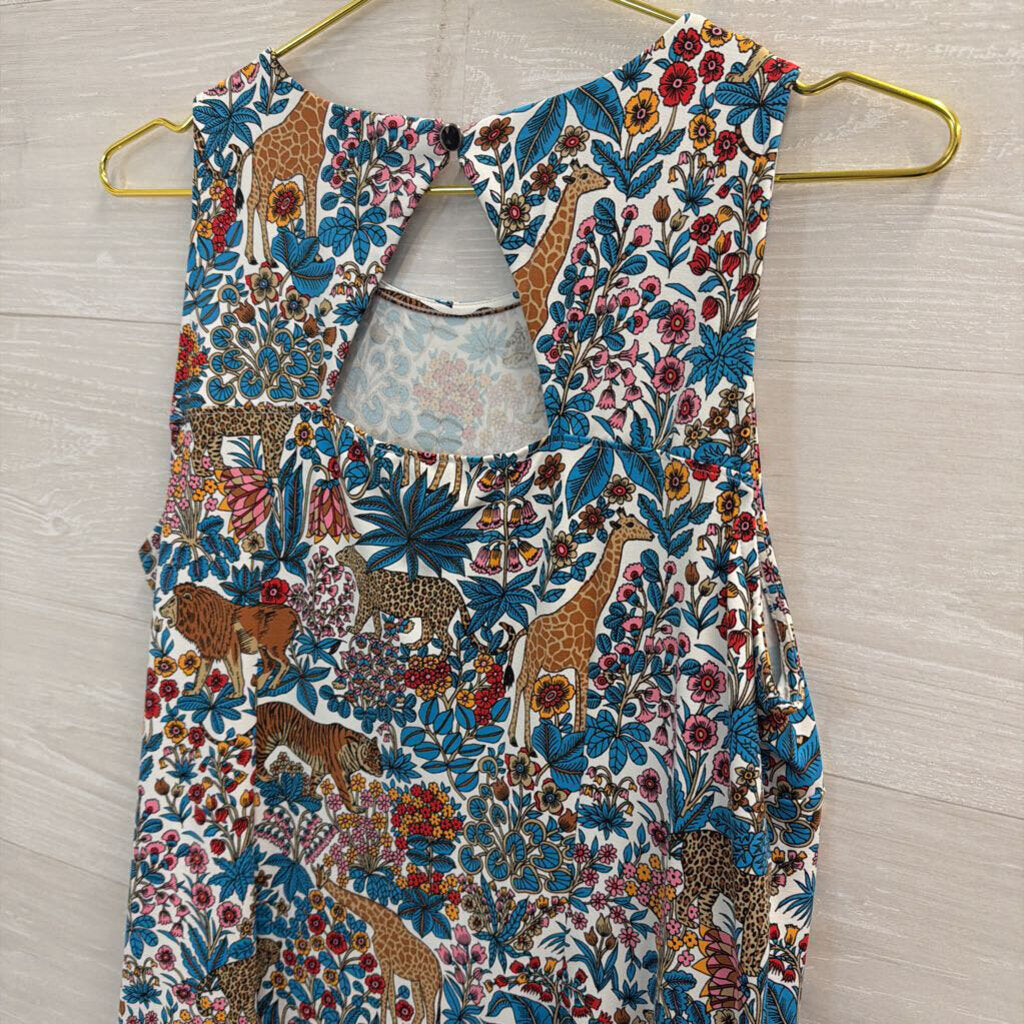 Talbots White/ Multi Print Sleeveless Shift Dress Large Petite