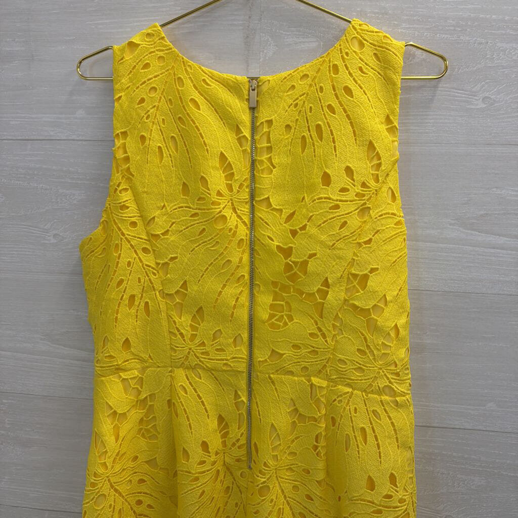 RSVP by Talbots Yellow Lace Sleeveless Dress 14 Petite