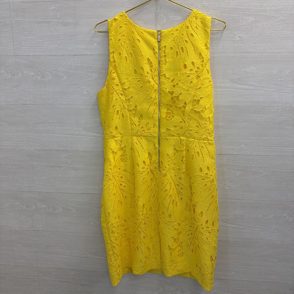 RSVP by Talbots Yellow Lace Sleeveless Dress 14 Petite