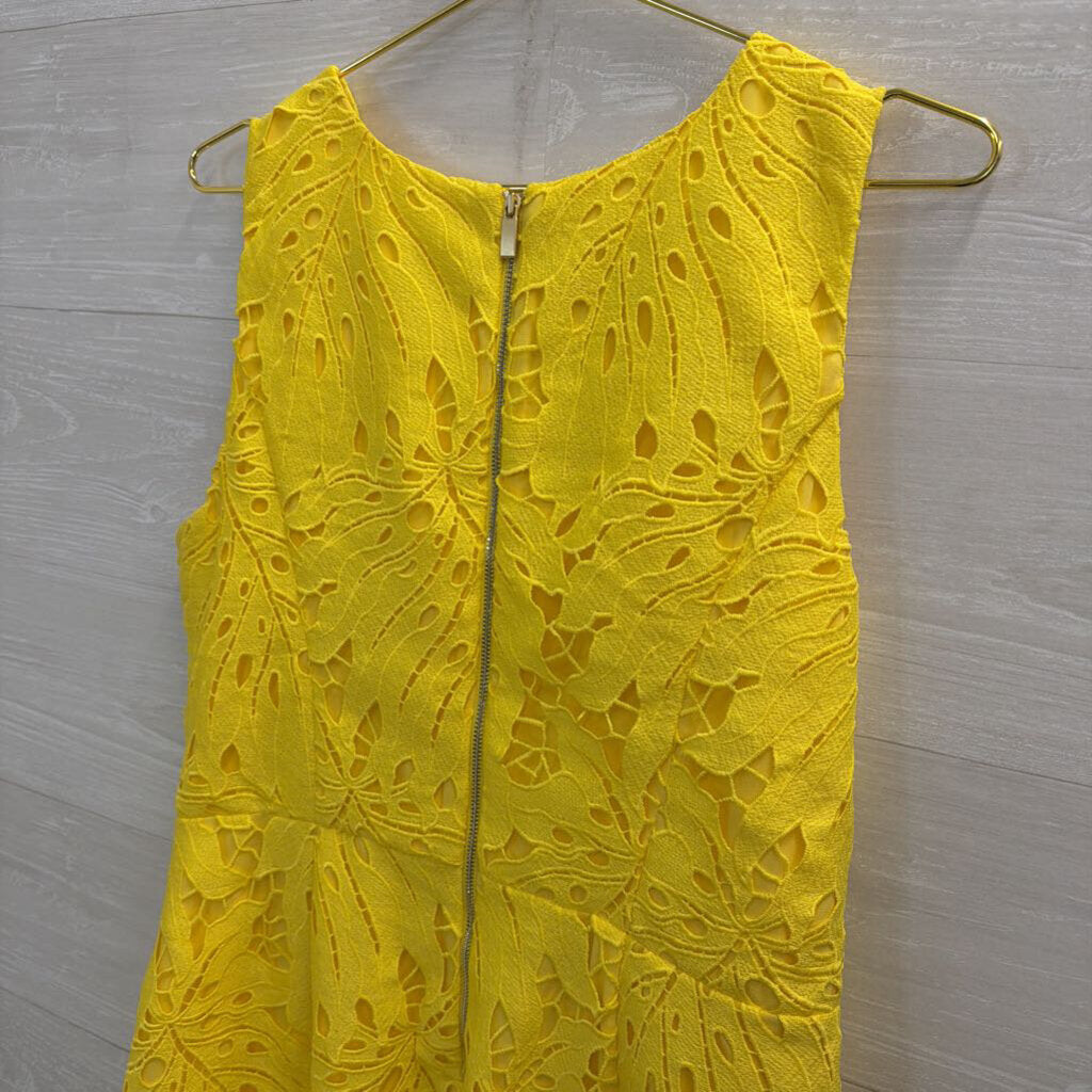 RSVP by Talbots Yellow Lace Sleeveless Dress 14 Petite
