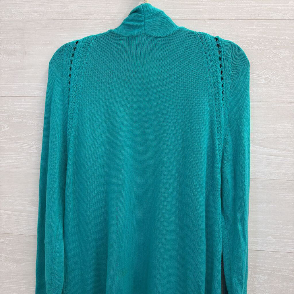 Lilly Pulitzer Green Tatum Fringe Hem Cardigan Extra Large