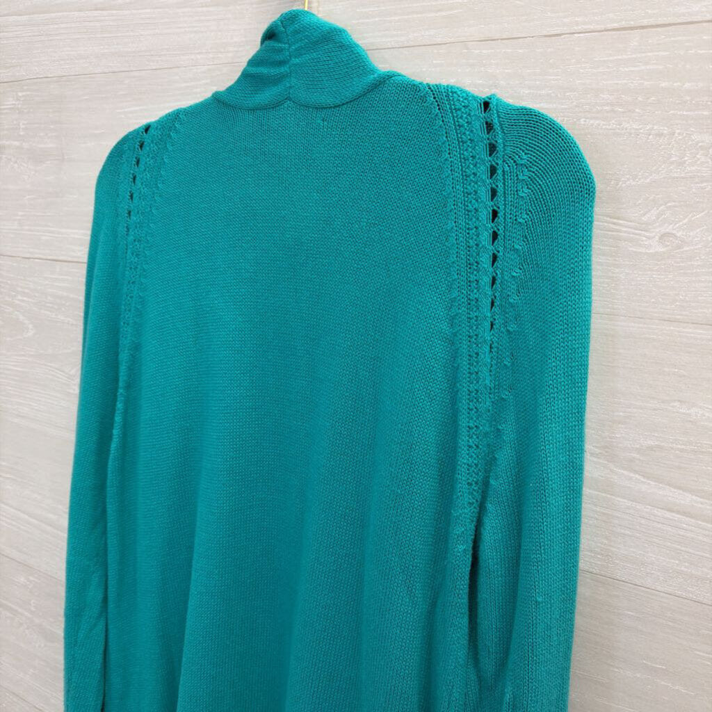 Lilly Pulitzer Green Tatum Fringe Hem Cardigan Extra Large