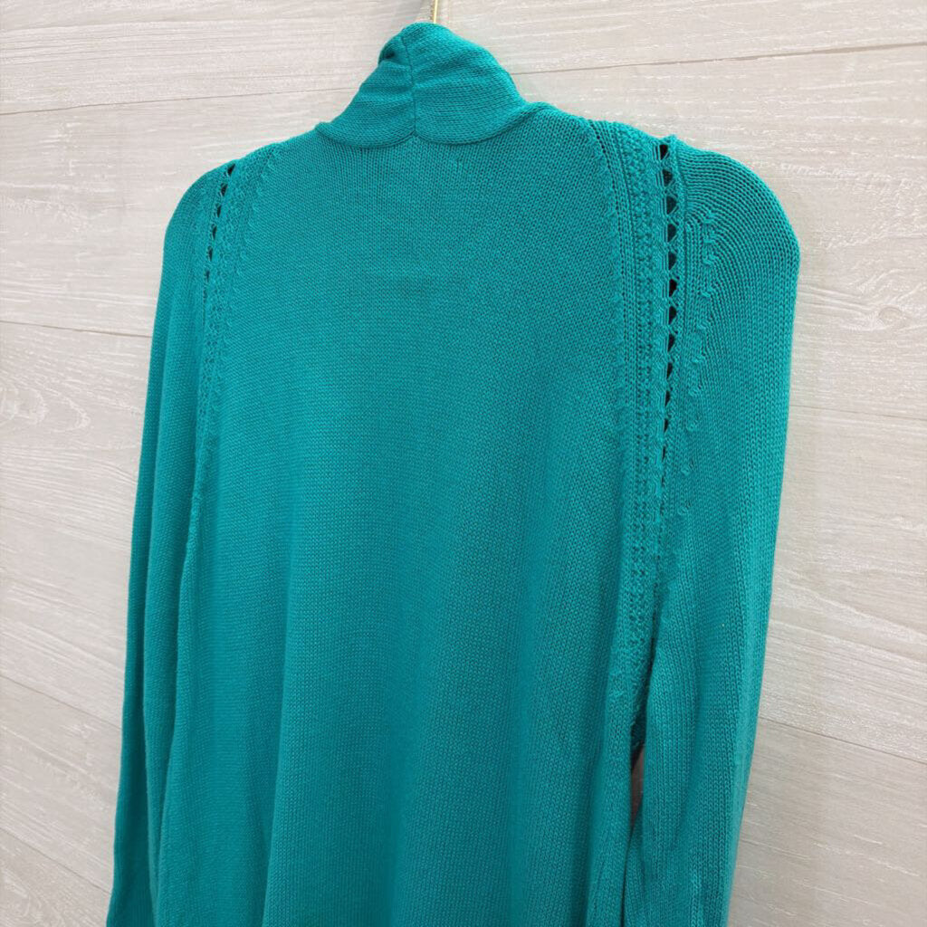 Lilly Pulitzer Green Tatum Fringe Hem Cardigan Extra Large