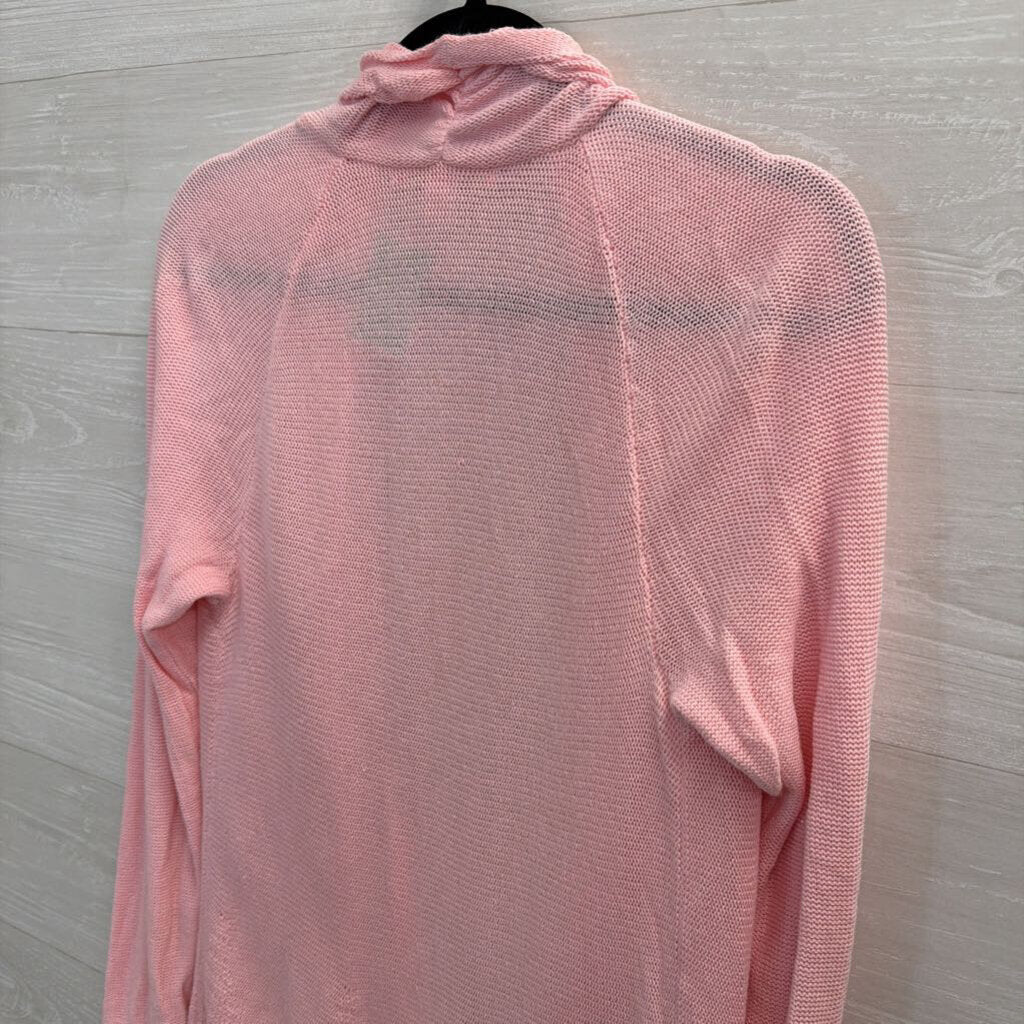 Lilly Pulitzer Pink Tatum Fringe Hem Caridgan Large