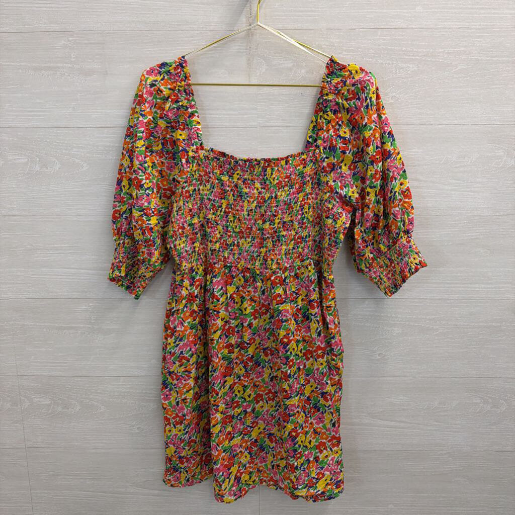 RIXO for Target Multi Color Print Short Puff Sleeve Dress Extra Large
