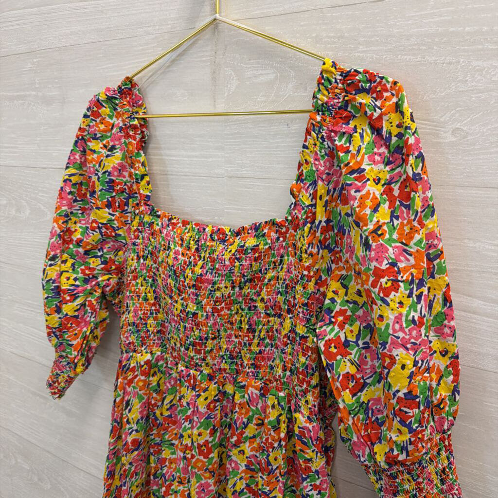 RIXO for Target Multi Color Print Short Puff Sleeve Dress Extra Large