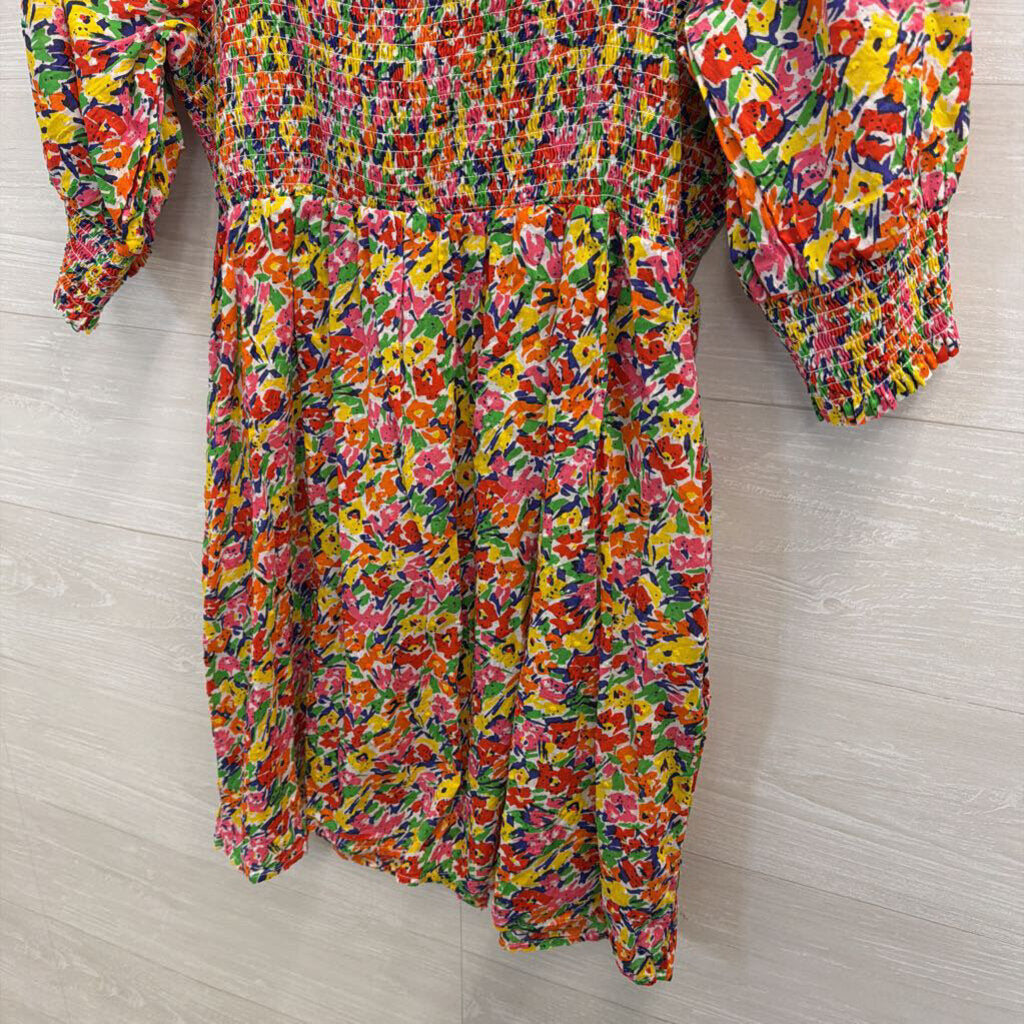 RIXO for Target Multi Color Print Short Puff Sleeve Dress Extra Large