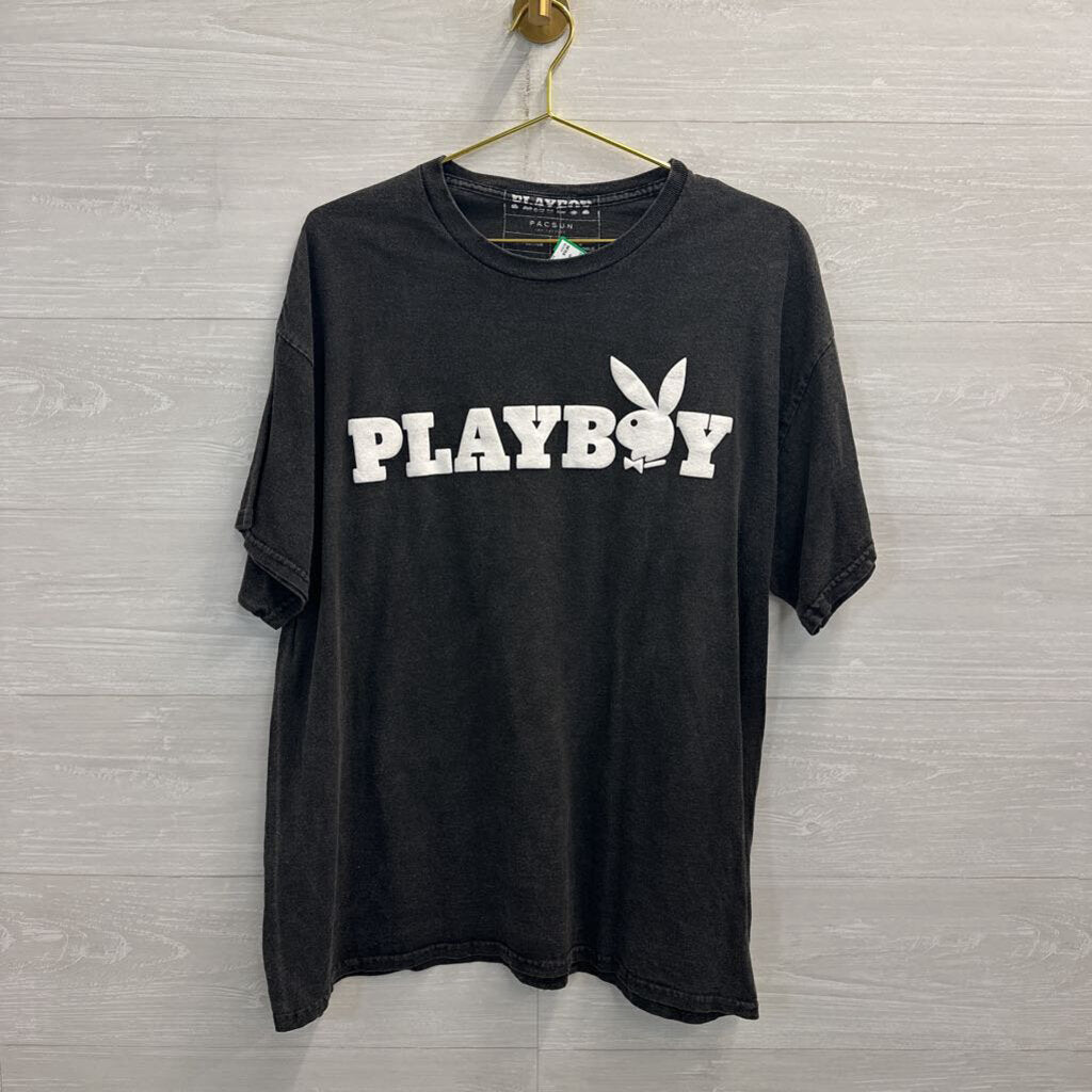 PacSun Grey Playboy Bunny Short Sleeve Graphic Tee Extra Large