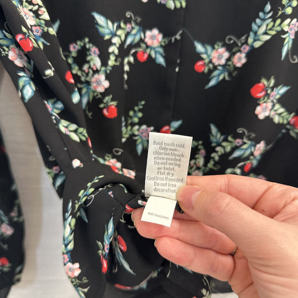Disney X Lauren Conrad Black/ Multi Print Long Sleeve Top Medium