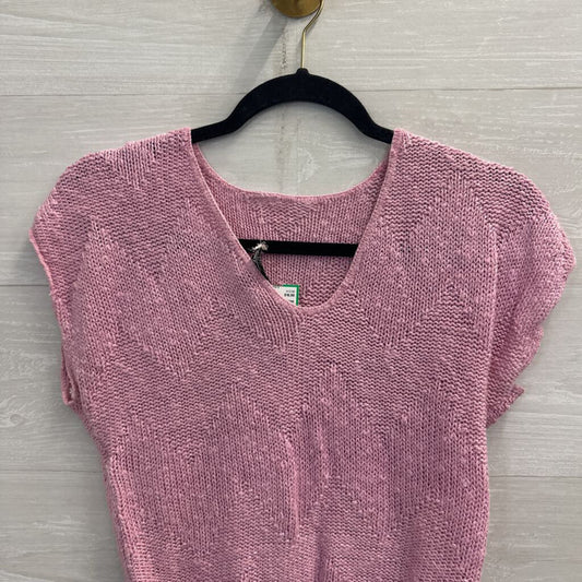 Vintage Erika Pink Knit Short Sleeve Top Small