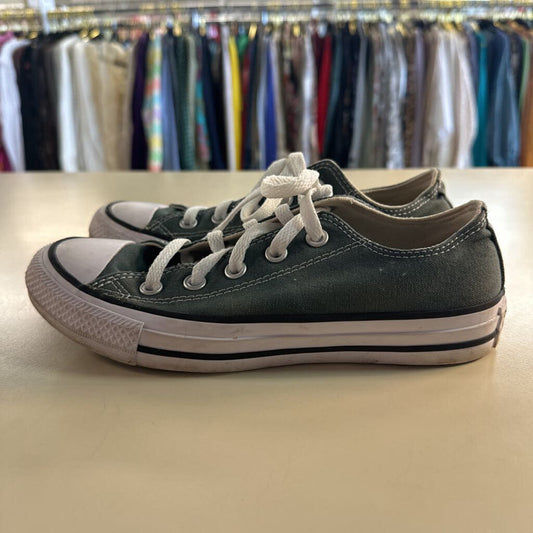Converse Green Low Canvas Sneakers 6